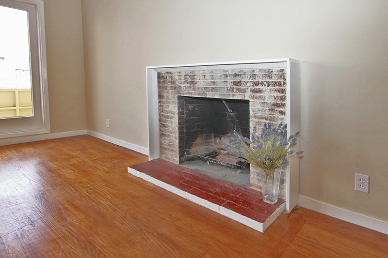 fireplace in living room