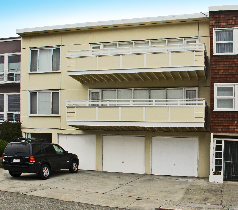 front of building
