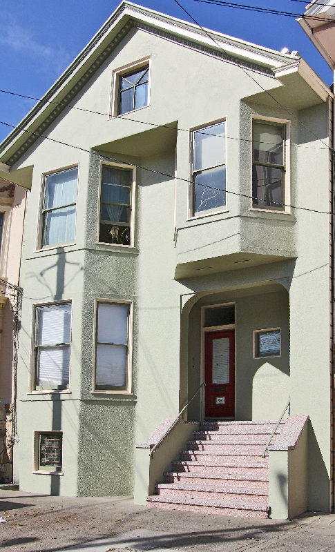 front of building