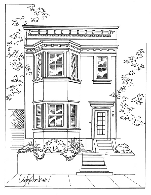 front of building